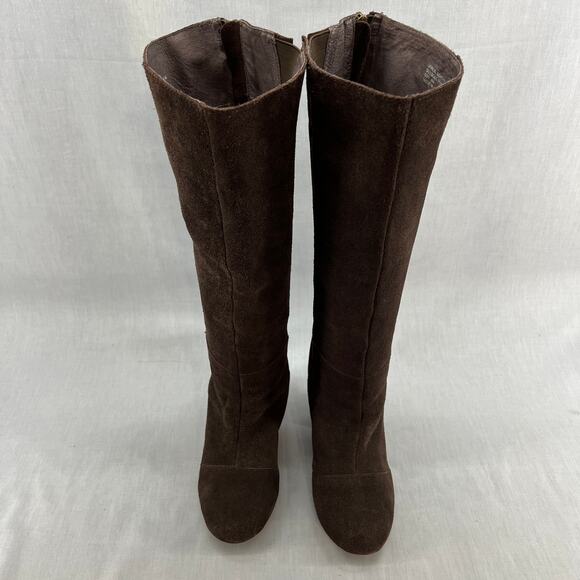 Matisse Knee High-Tall- Suede Leather-Block Heel Boot - Brown- Women size 8 - Picture 4 of 14